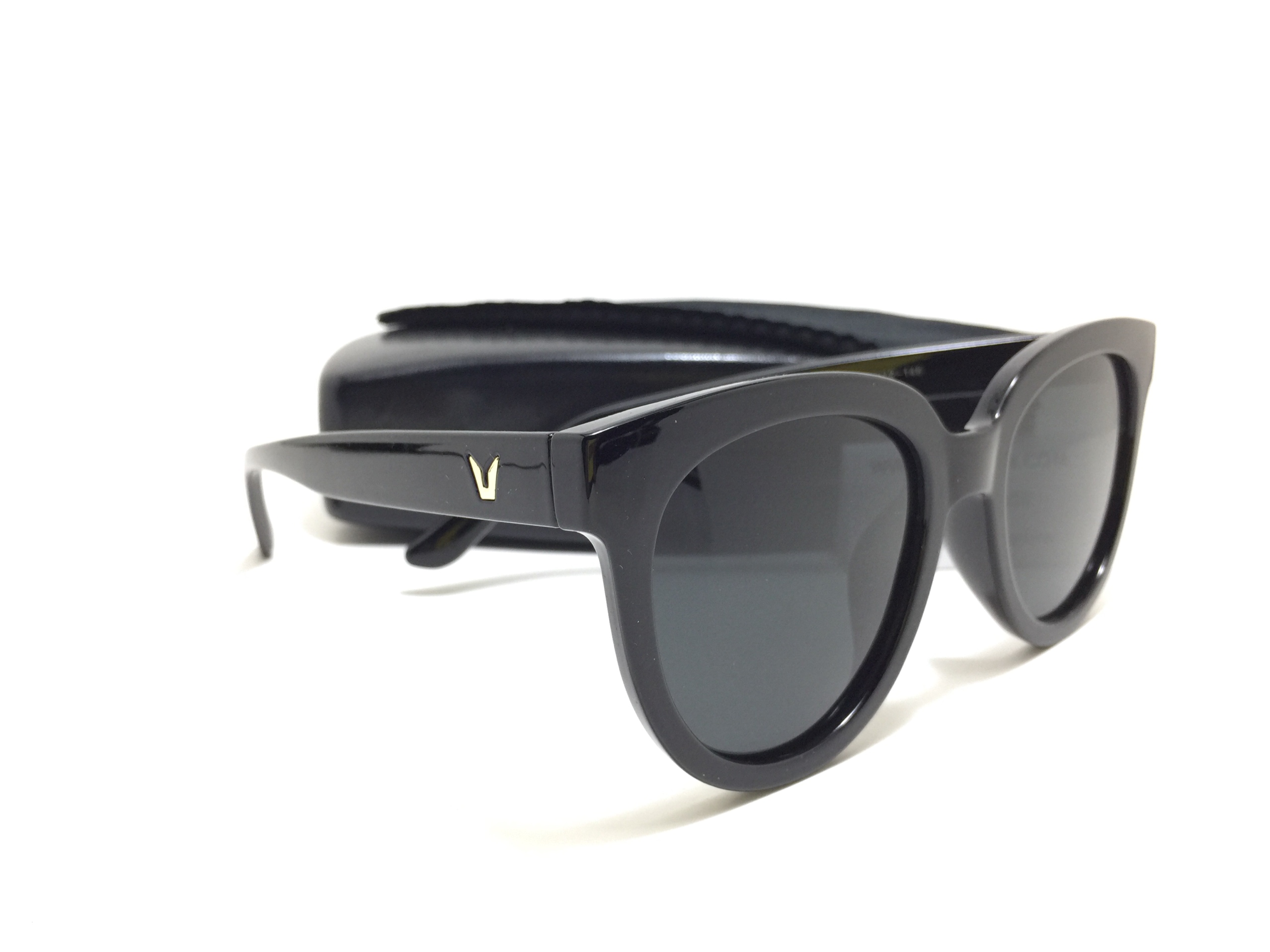 แว่นกันแดดแฟชั่นผู้หญิง Black Ready Stock 337 52-22 146 <ดำ>