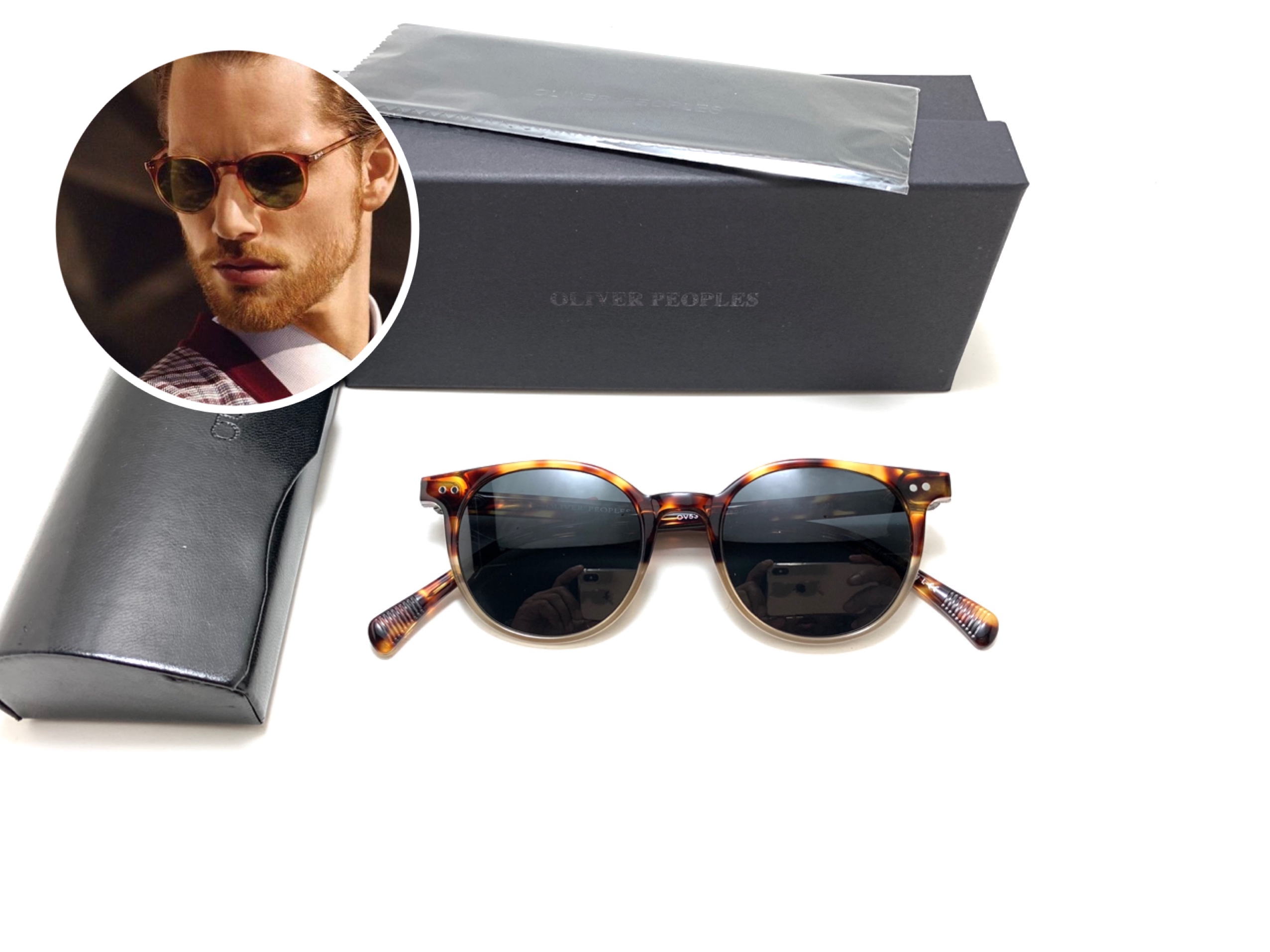 แว่นกันแดด Oliver Peoples Delray OV5318-F 1582 3N ขนาด 47-19 145 mm. ลายกระ <โพลาไรซ์>