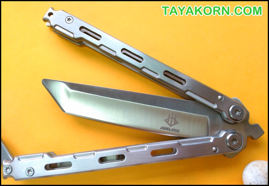 มีดซ้อมควง ไวท์มาซามุ White Masamu Balisong Trainer Knife TKBS-MM889TR