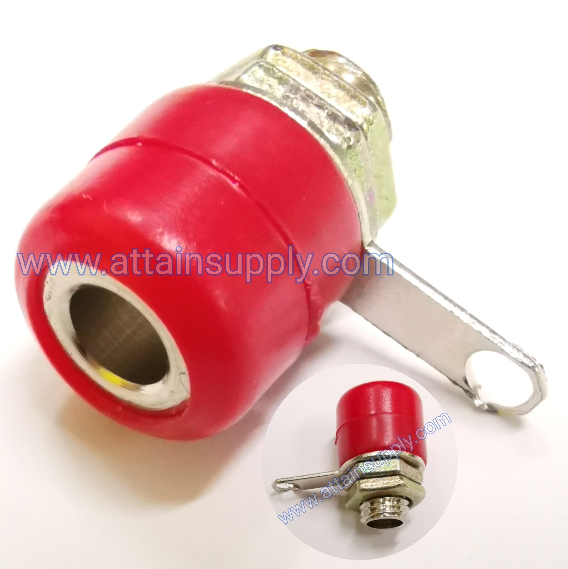 BIDINGPOST กลมสั้น-ขอบมน/RED
