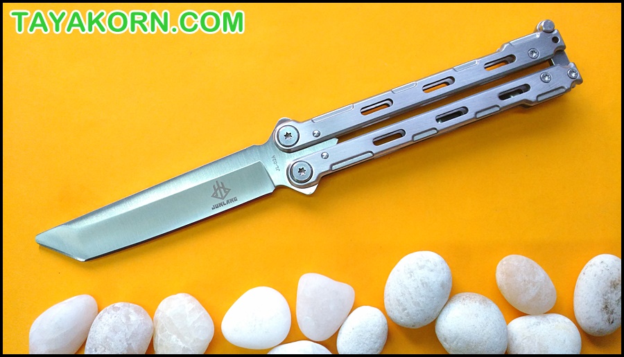 มีดซ้อมควง ไวท์มาซามุ White Masamu Balisong Trainer Knife TKBS-MM889TR