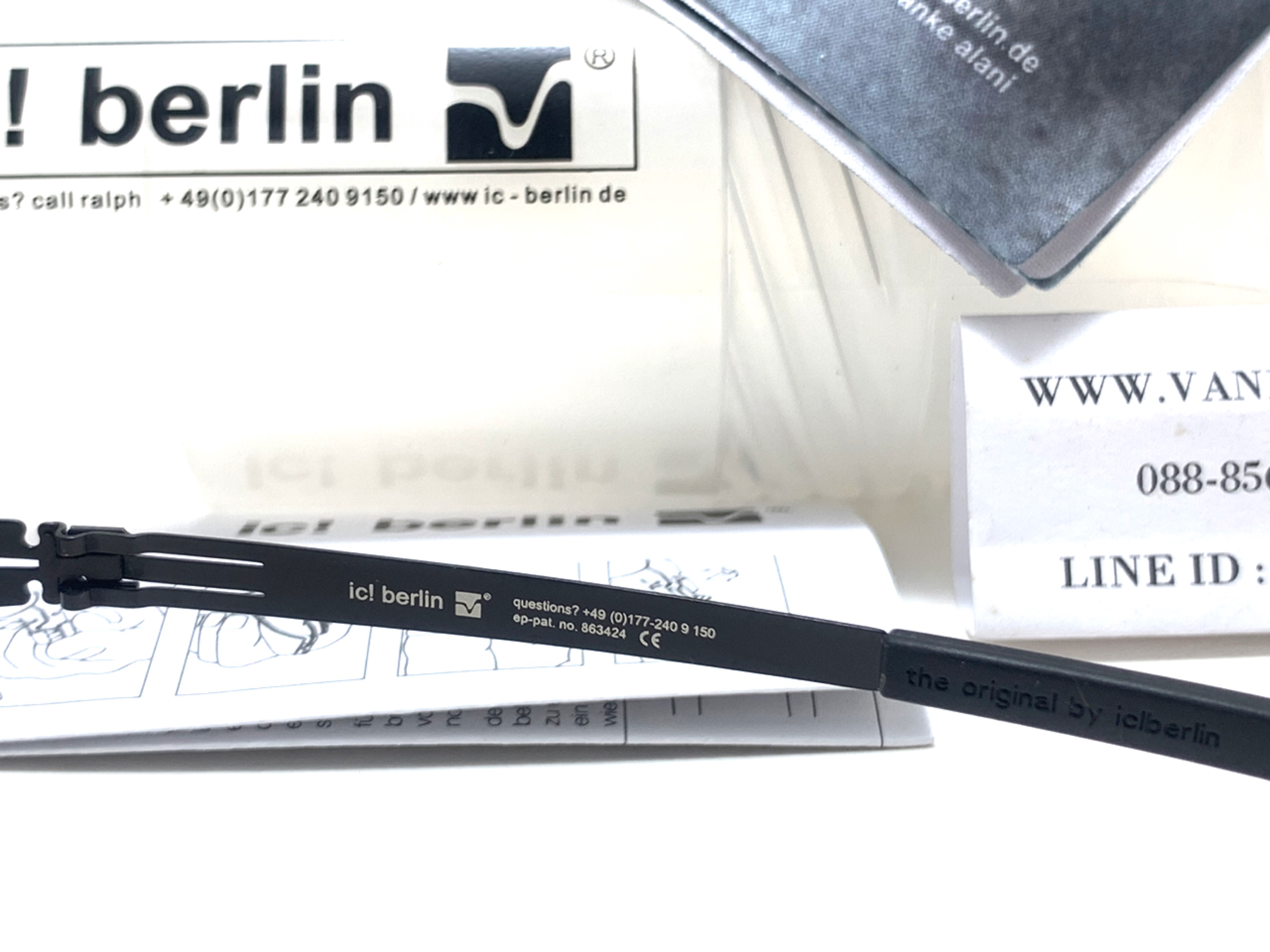 แว่นสายตา ic berlin model tom b. black 53-20 <ดำ>