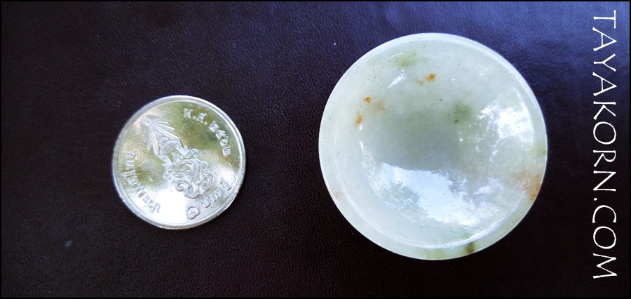 จานยานัตถ์พกพา (จานหยกใบเล็ก) personal snuff tobacco jade dish TKTJ-JS1A