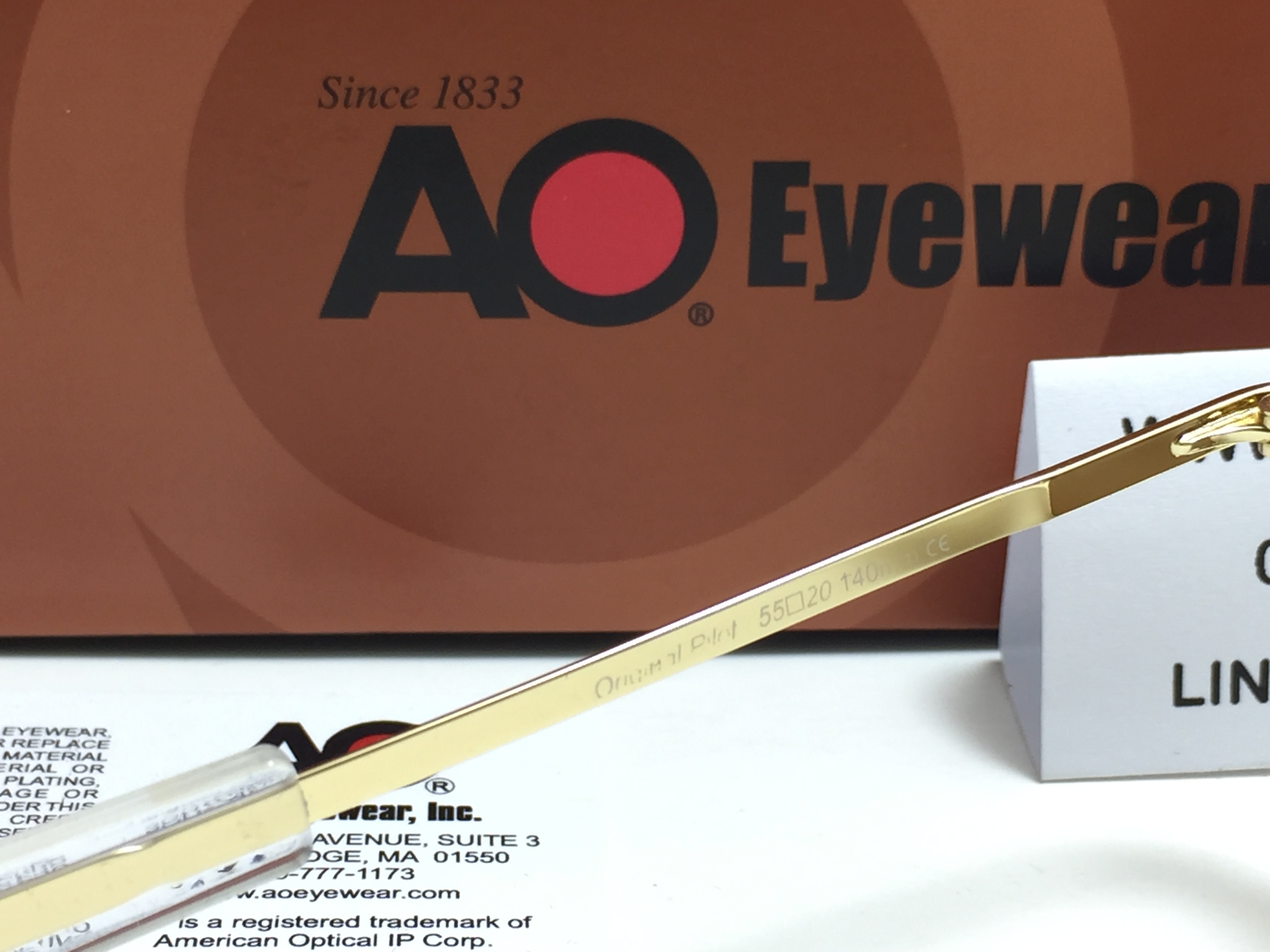 แว่นกันแดด Ao Original Pilot 55 -20 140 (usa) ชา