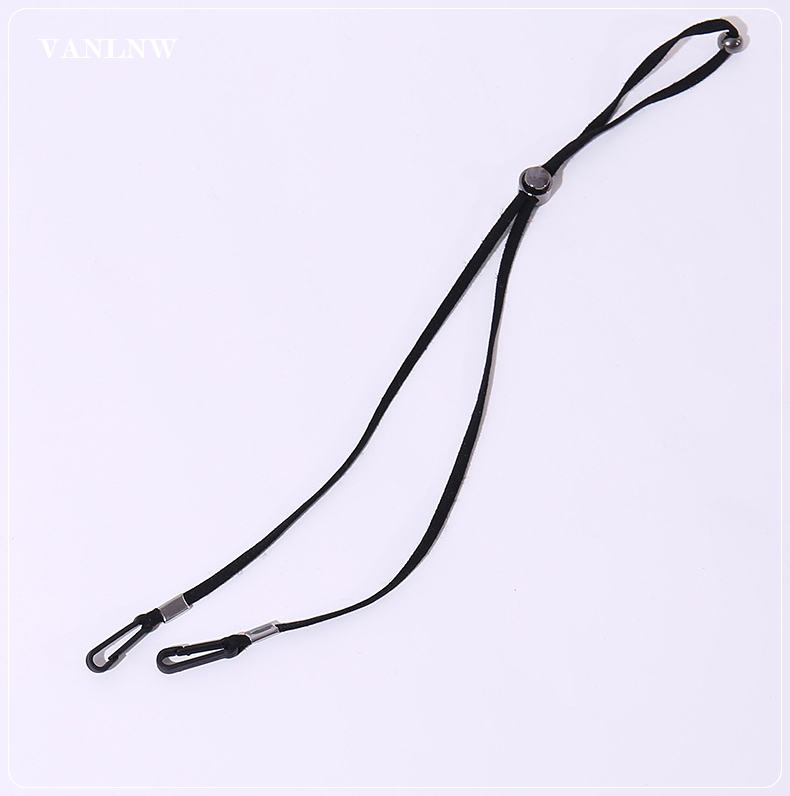 สายคล้องหน้ากากอนามัย MASK STRAPS BLACK/GUNMETAL สายคล้องแมส สำหรับผู้ใหญ่/เด็ก สายปรับระดับ คล้องคอได้ ใช้งานสะดวก