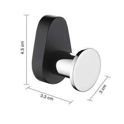 ขอแขวนผ้าเดี่ยว HAFELE รุ่น 485.80.000 สีดำ