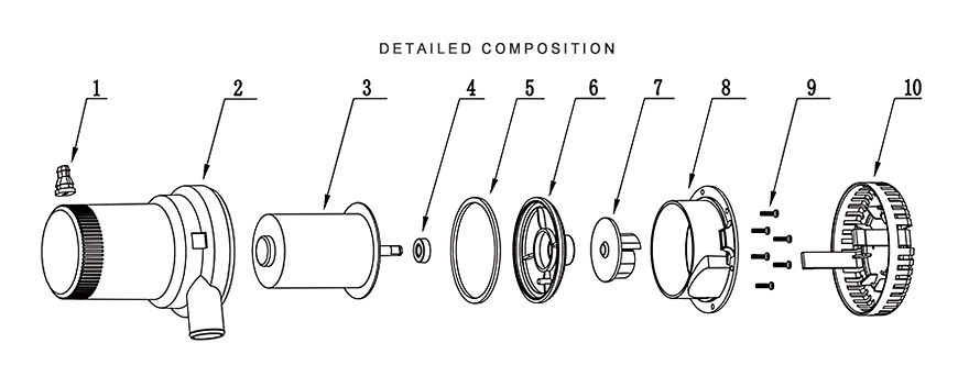 ปั๊มน้ำแบบแช่ DC 12V รุ่น 2000-GPH ( ส่งสูง 6 เมตร ) อัตรา 7,570 ลิตร/ชม.