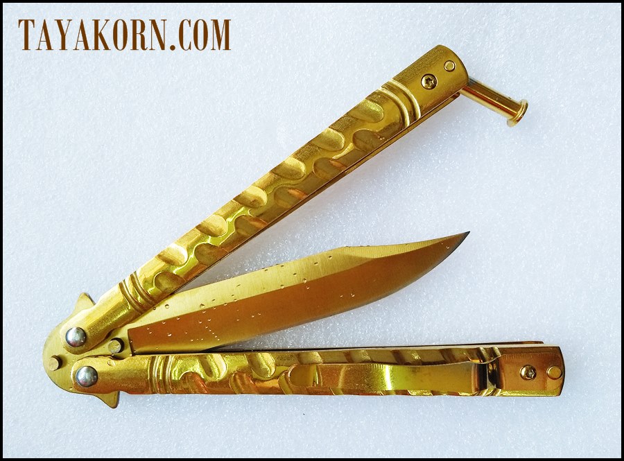 มีดบาลีซอง โกลเด้นธันเดอร์ GoldenThunder Balisong Knife TKBS-GT5