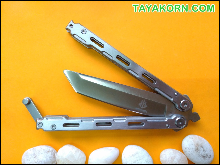 มีดซ้อมควง ไวท์มาซามุ White Masamu Balisong Trainer Knife TKBS-MM889TR