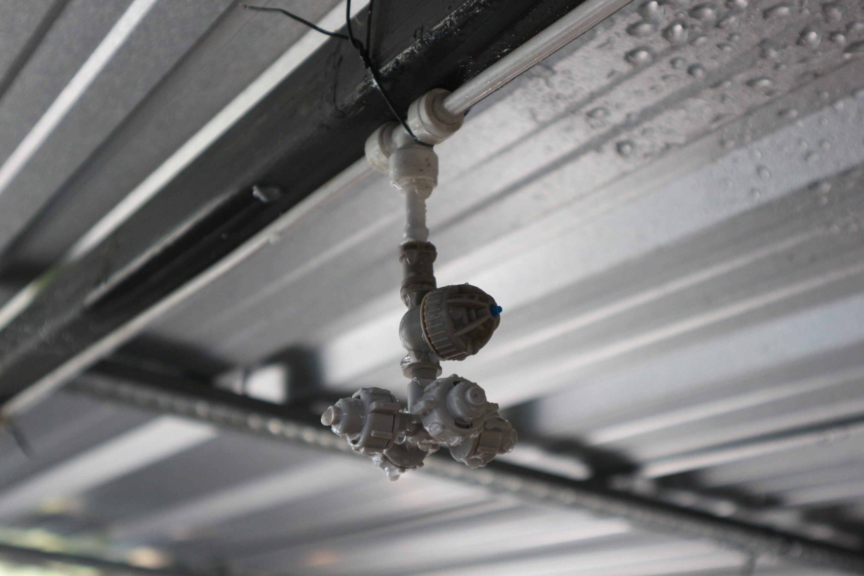 หัวพ่นหมอกรดน้ำต้นไม้ โรงเพาะเห็ด 4 ทิศทาง 0.6 มม. เสียบกับท่อ PE แบบไม่มีสาย SKU-813