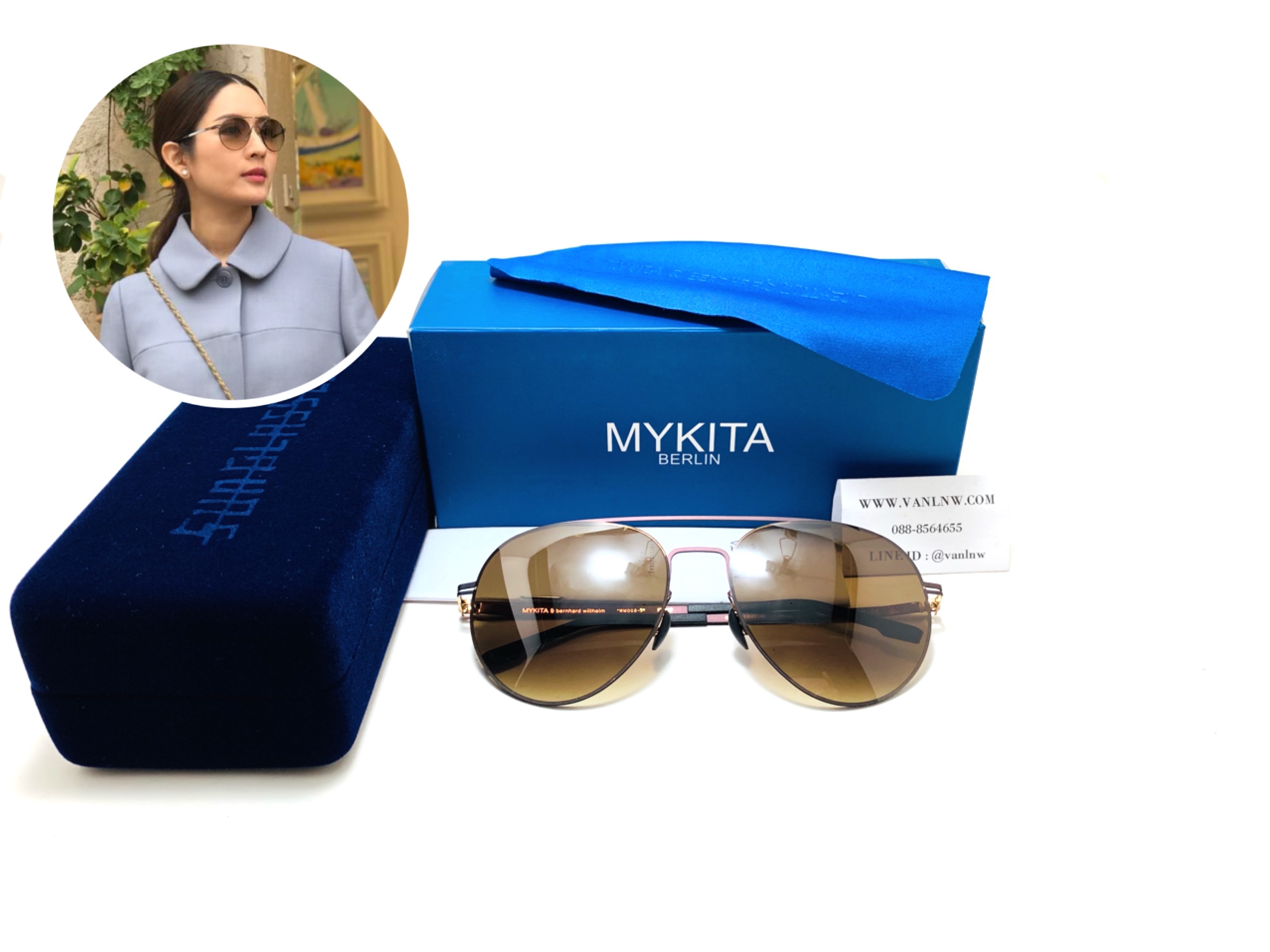 แว่นกันแดด MYKITA WM008-3 COL.005 57-17 140 <น้ำตาลเฟด>