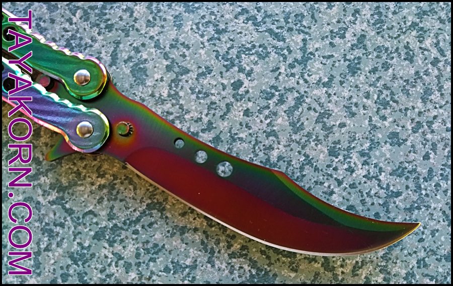 มีดควง อีเอสโก บาลิซอง ES GO Rainbow Balisong Knife TKBS-ES1