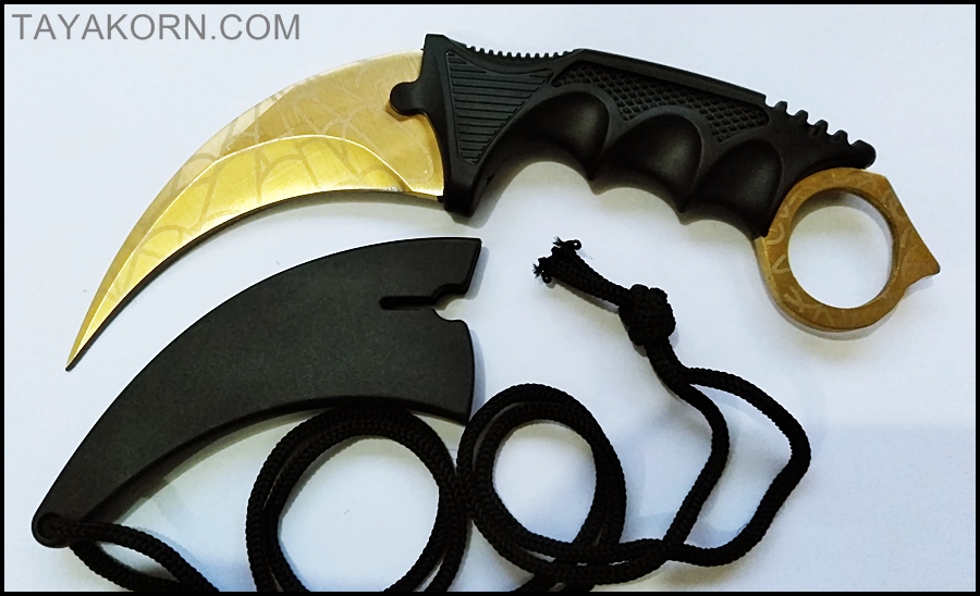 มีดคารัมบิต โกลเด้นสไปเดอร์ Golden Spyder Karambit Knife TKKB-GS8