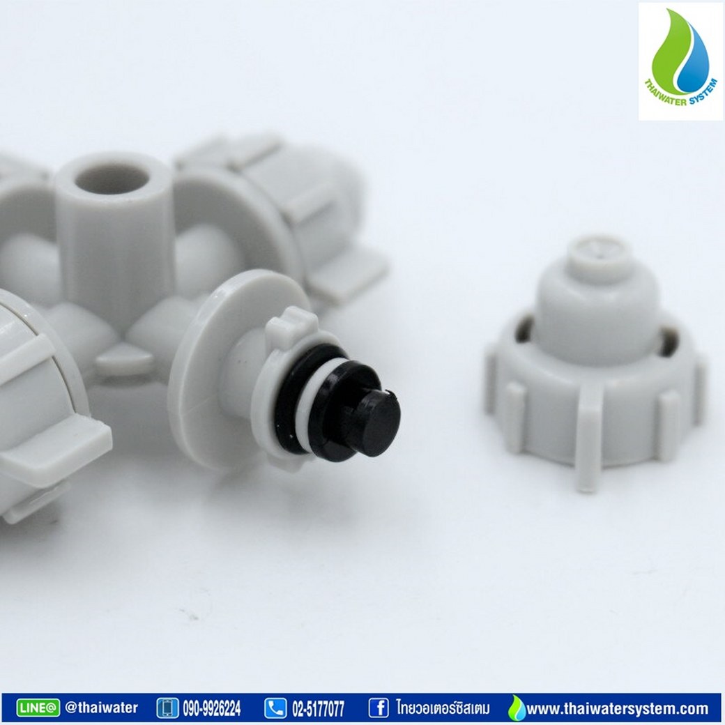 05-MSP-28-W MSP-28 หัวพ่นหมอก 4 ทาง THAIWATER 0.8 มม. สายยาว 50 ซม. แบบเสียบกับท่อ PE SKU-752