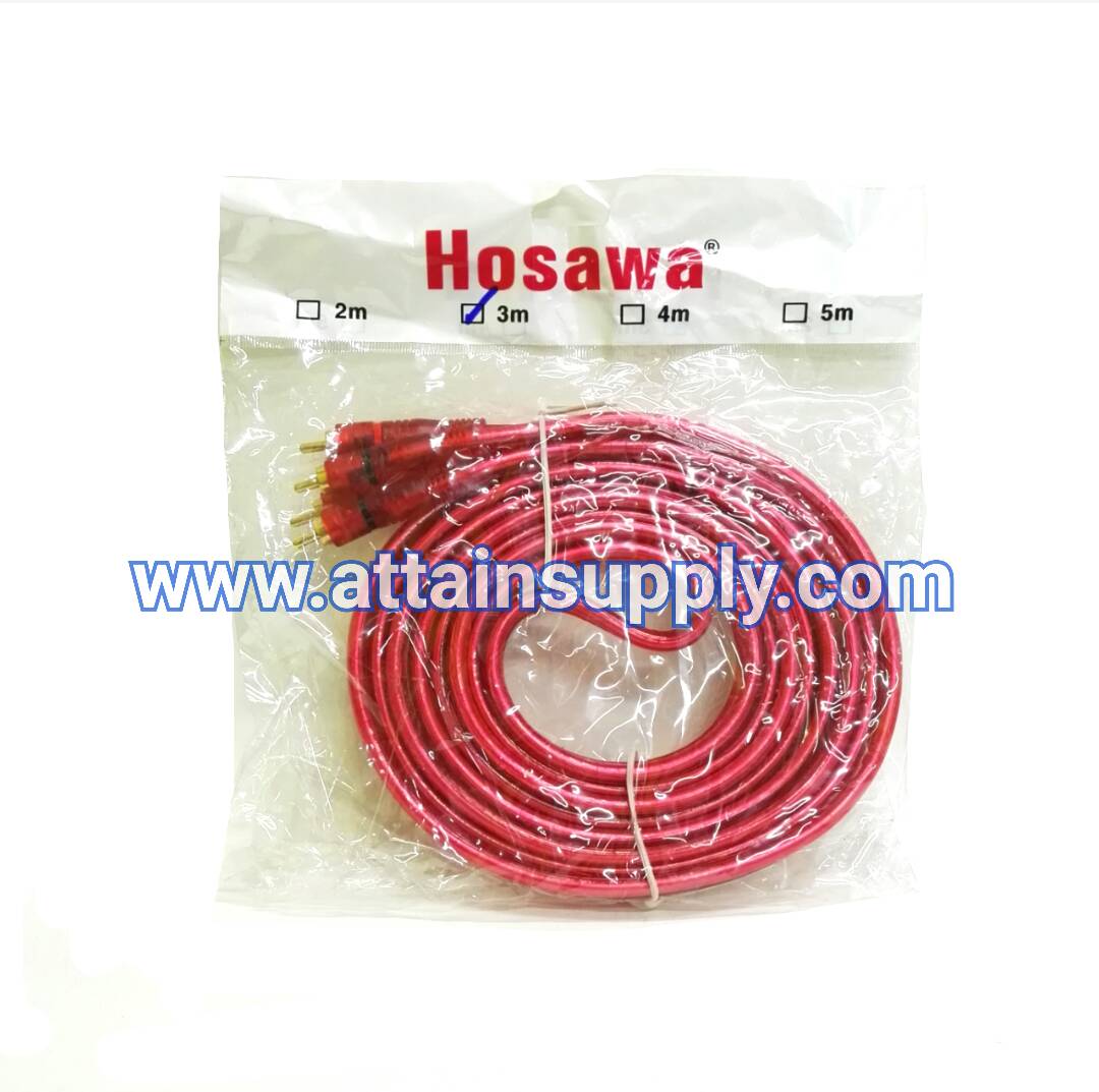 สายAUDIO-HOSAWA แดงใส/3M.