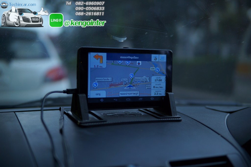 M515 MX18 แอนดรอยติดรถยนต์ GPSนำทาง 7.0" มีกล้องบันทึกด้านหน้า เลนส์ปรับระดับได้ 512 RAM + Bluetooth+wifi+AV-IN (สีดำ)
