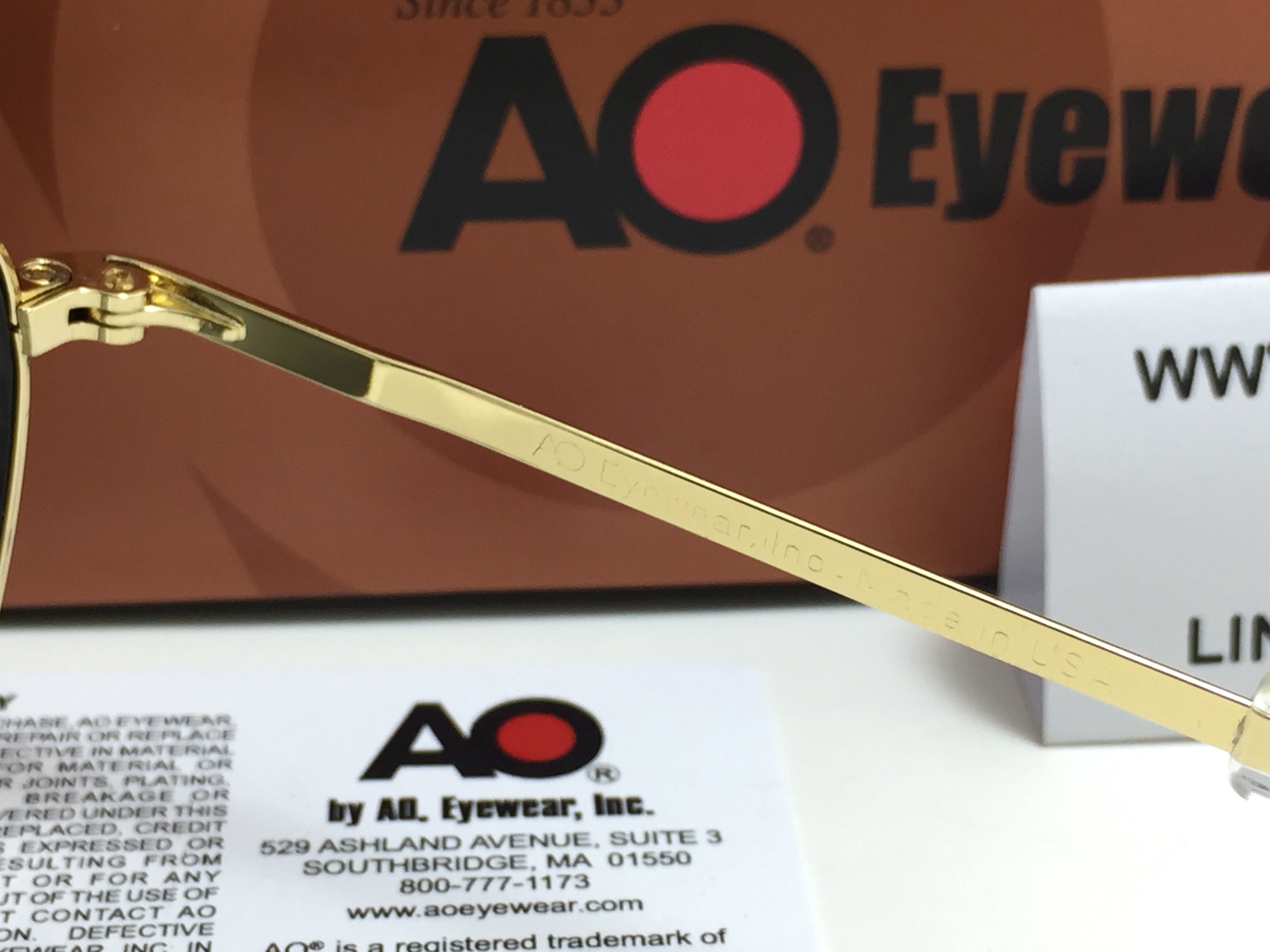 แว่นกันแดด Ao Original Pilot Made in USA (ทอง) ของแท้ 100%