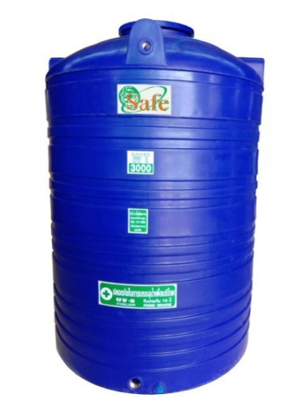 Safe ถังเก็บน้ำบนดินขนาด 3000 ลิตร สีน้ำเงิน