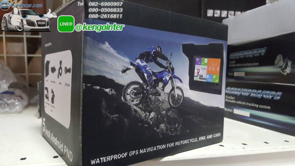 GPSนำทาง ติดมอเตอร์ไซค์ ขนาดหน้าจอ 4.3" จอกันน้ำ พร้อมตัวจับแฮนด์