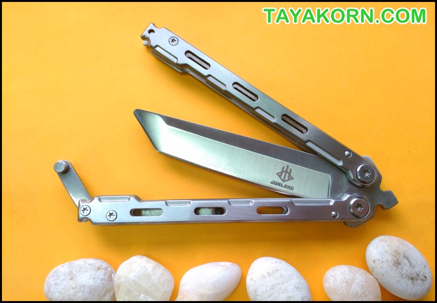 มีดซ้อมควง ไวท์มาซามุ White Masamu Balisong Trainer Knife TKBS-MM889TR