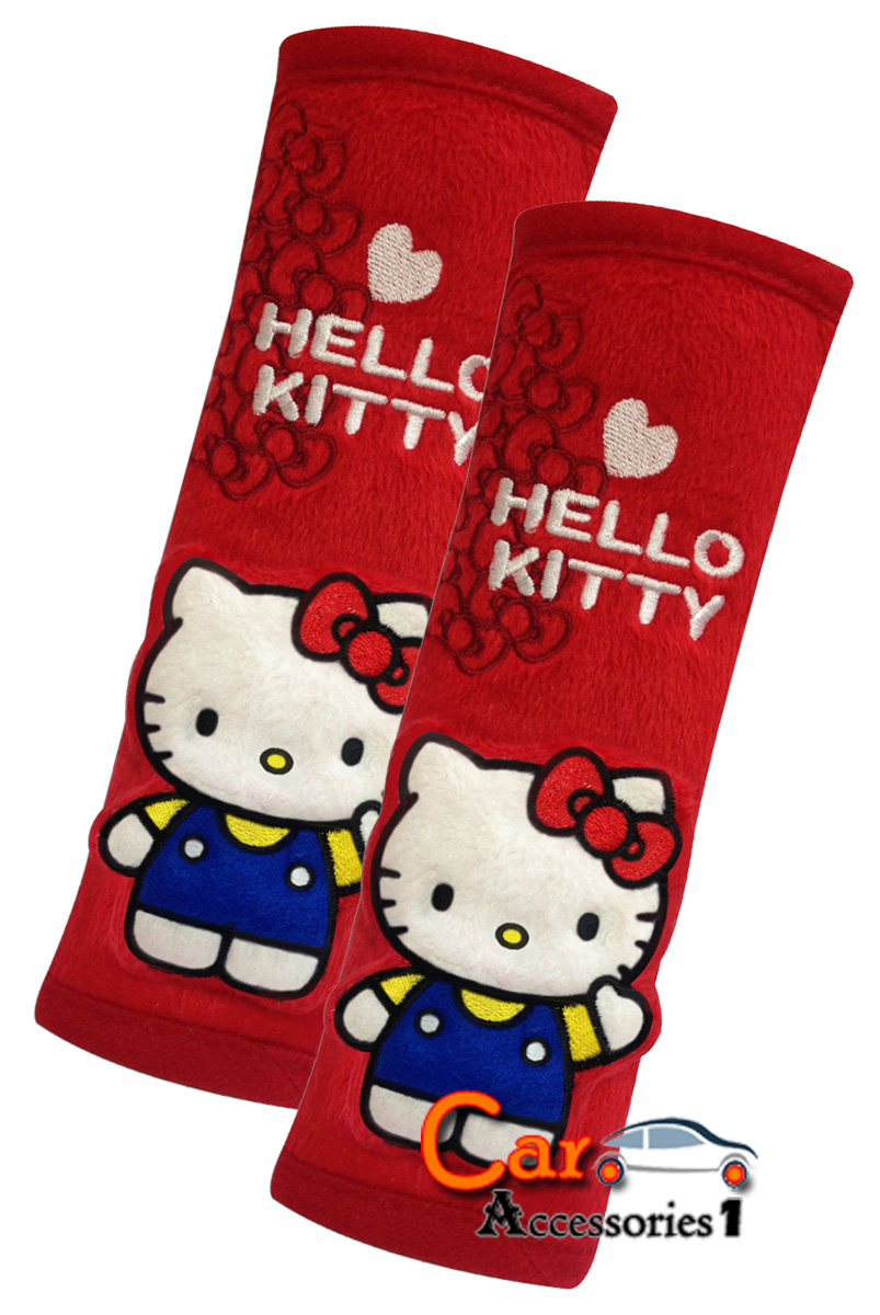หุ้มเข็มขัดนิรภัยคิตตี้ Hello Kitty (1 แพค บรรจุ 2 ชิ้น) ลิขสิทธิ์แท้คอลเล็คชั่นล่าสุด