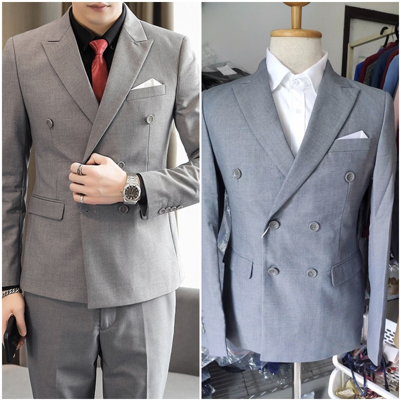 เสื้อสูท ไซส์ใหญ่ รุ่น6กระดุม สำหรับอกไม่เกิน 52 นิ้ว มี4สี เทา,กรม,แดง,น้ำตาล