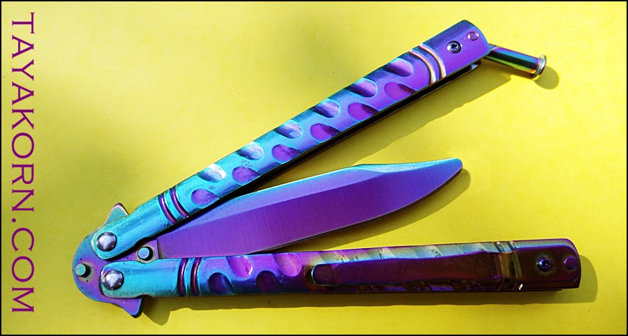 มีดซ้อมควง บาลีซองเรนโบว์ธันเดอร์2 Rainbow Thunder2 Balisong Trainer Knife