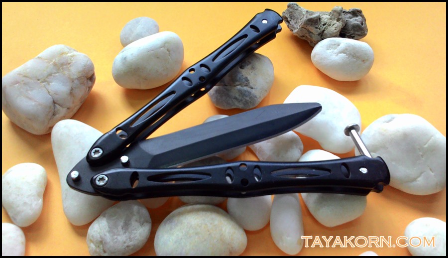 มีดซ้อมควง บาลิซองแบล็คคาเมล BLACK CAMEL Balisong Trainer TKBS-BCM3TR