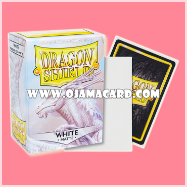 Dragon Shield Standard Size Card Sleeves — White • Matte「100ct.」