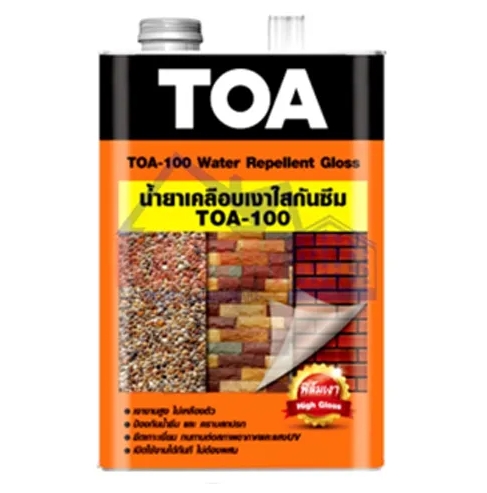 ทีโอเอ 100 Water Repellent Gloss ทีโอเอ 100 วอเตอร์ รีเพลแลนท์ กลอส (ขนาดแกลลอน 3.785 ลิตร) TOA
