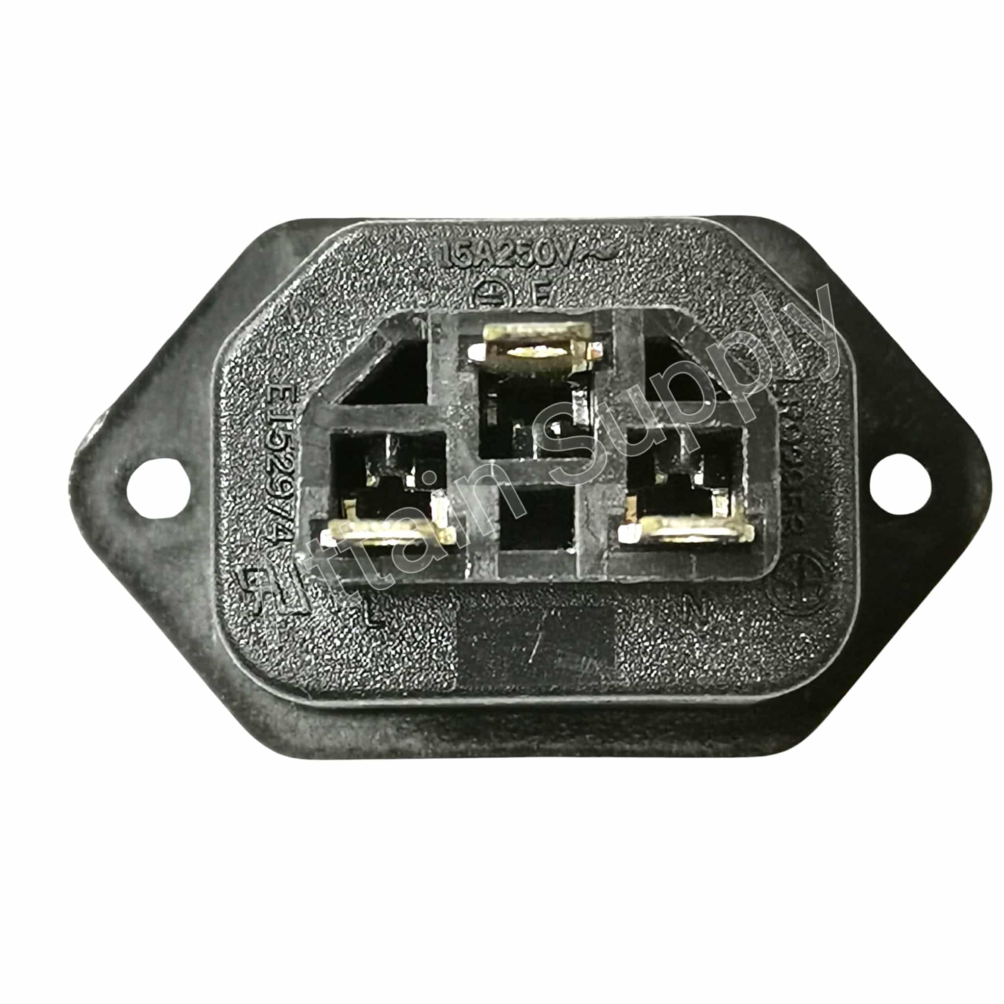 เต้ารับAC-3ขาเมีย ติดแท่น ขอบยึดน็อต/รุ่นหนา