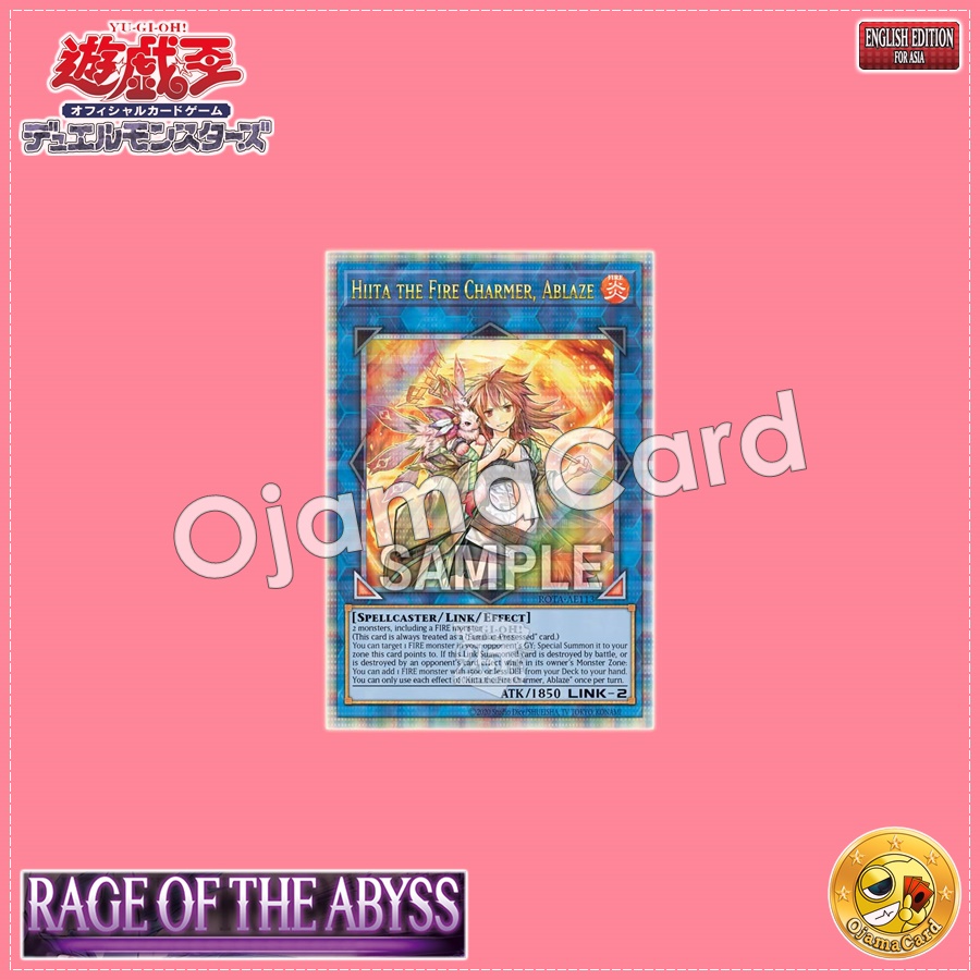 ROTA-AE113 : Hiita the Fire Charmer, Ablaze / Hiita the Blazing Fire Spirit Charmer (Quarter Century Secret Rare)