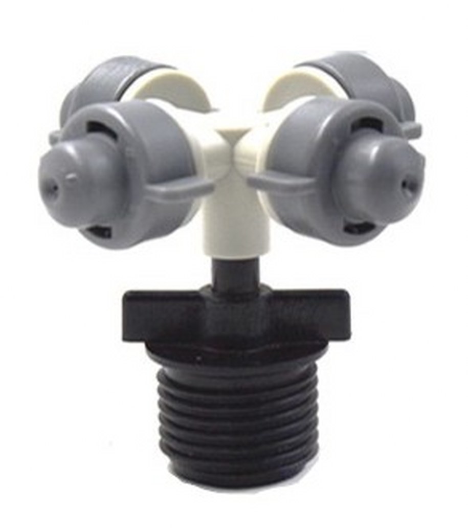 05-MSP-12-G MSP-12 หัวพ่นหมอก 4 ทาง 0.6 มม.สีเทา แบบเกลียวนอก สีดำ 1/2" THAIWATER ( ใช้ต่อกับ PVC 1/2" ) SKU-649