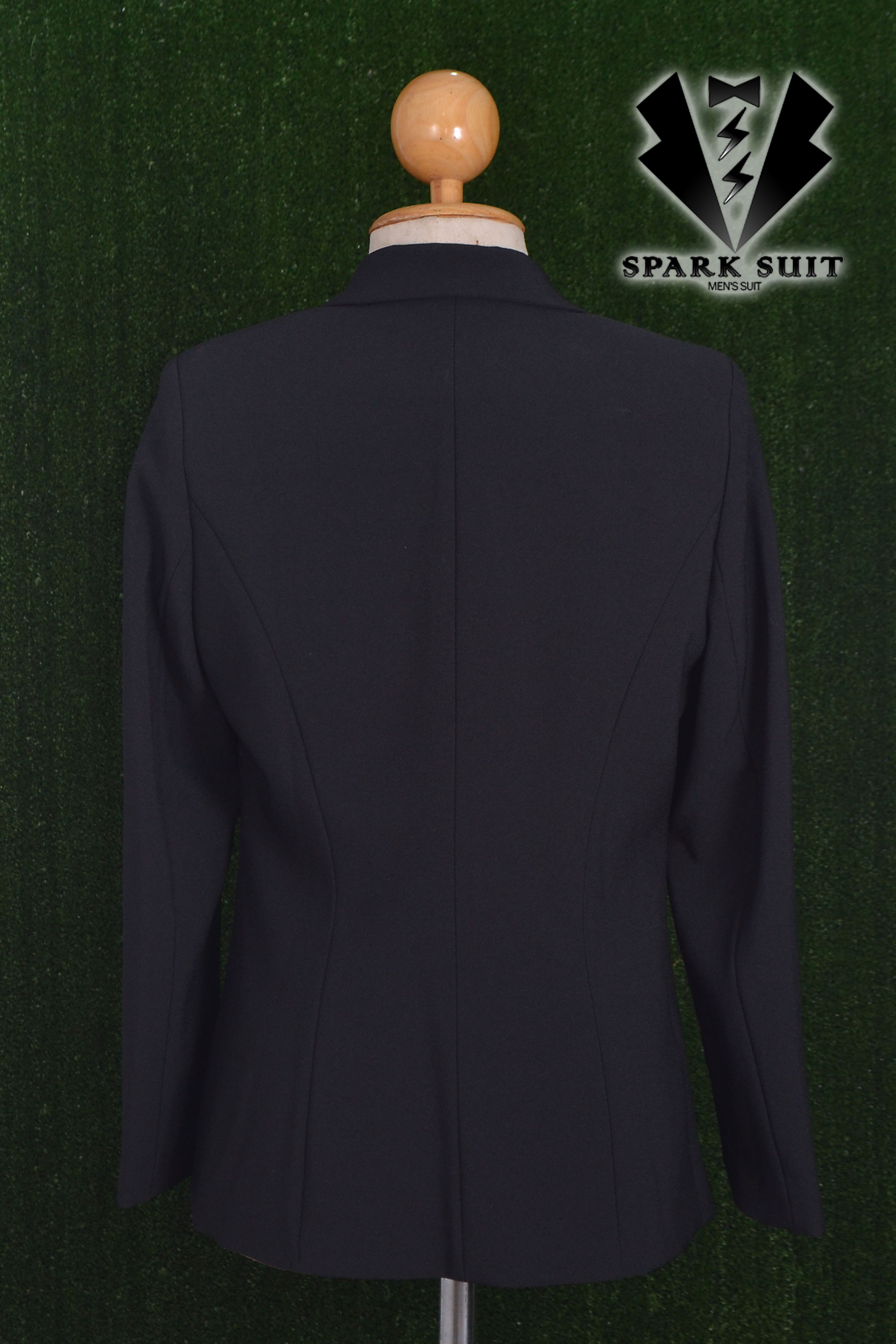 สูทผู้หญิง ผ้าฮานาโกะ มีน้ำหนัก กระเป๋าหน้า พร้อมส่ง สีดำ 3XL *แถมเข็มกลัด