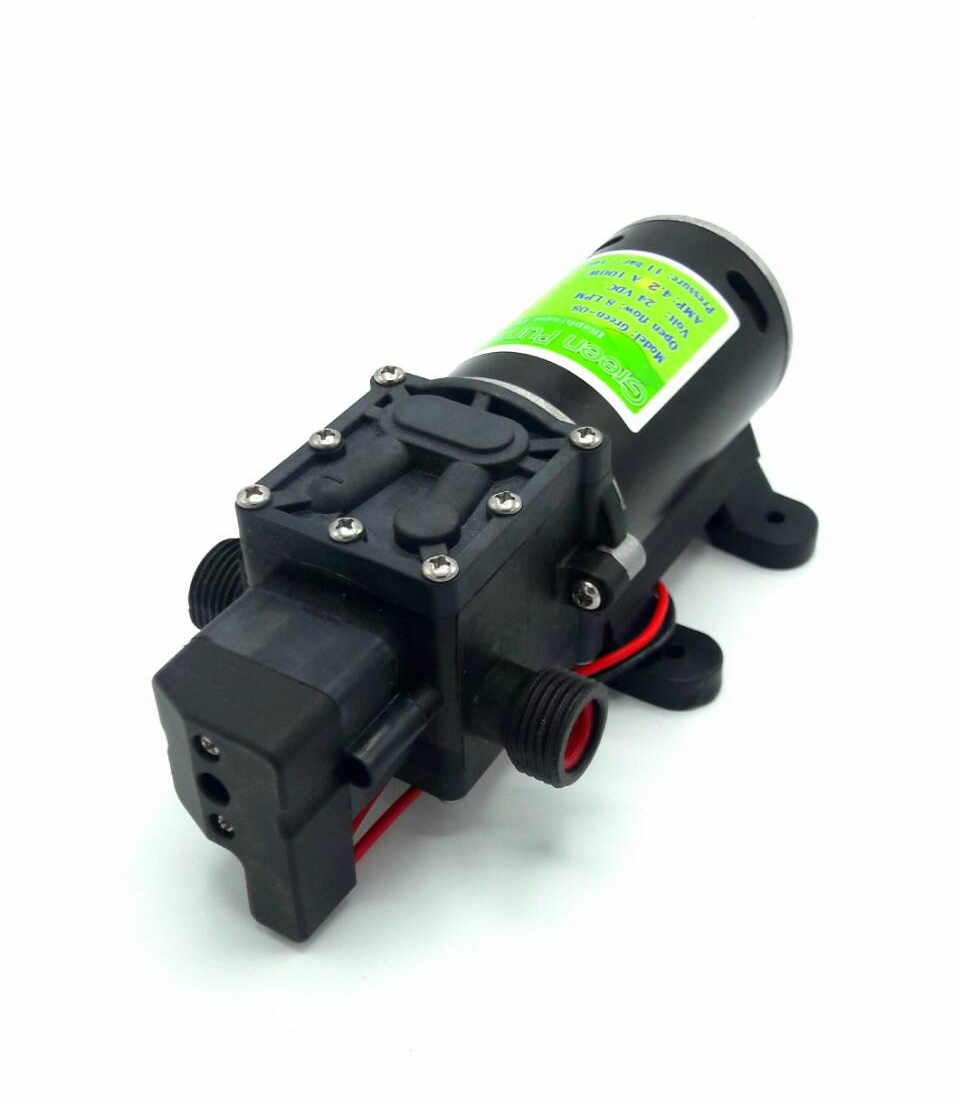 ปั๊มน้ำ ปั๊มพ่นยา DC24V GREEN-08 แรงดัน 11 บาร์ แบบเกลียวนอก 1/2" SKU-517