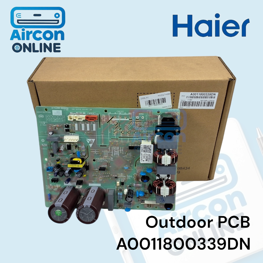 Outdoor PCB แอร์ Haier รุ่น. HSU-24VNQ03T(N)C และ HSU-25VNX17 รหัส A0011800339DN [ 339DN ] ของแท้ ใหม่ มือ1