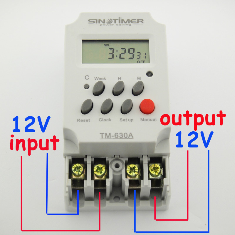 เครื่องตั้งเวลา (Timer) 30A 12V รุ่น TM630A