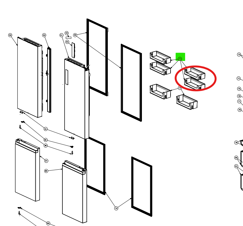 Door Rack ตู้เย็น HAIER รหัส 0060238810 ของแท้ ใหม่ มือ 1