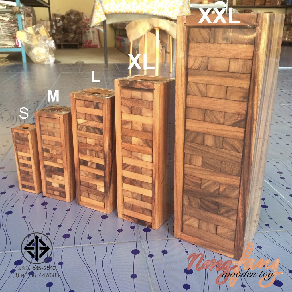 Stack Wooden Tower size XL (เกมส์ตึกถล่ม size XL)