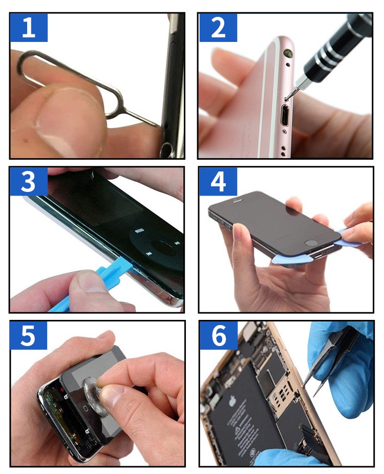 ชุดไขควง JIATEJIA อเนกประสงค์ขนาดพกพา สำหรับซ่อมแว่นตา นาฬิกาและโทรศัพท์มือถือ Apple