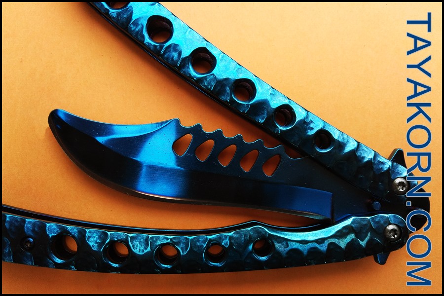 มีดซ้อมควง ซีเอสโก บาลิซอง ZS GO BLUE Balisong Trainer Knife TKBS-ZS6TR