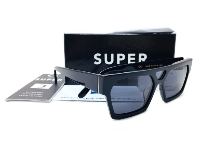 แว่นกันแดด SUPER Luciano Black <ดำ>