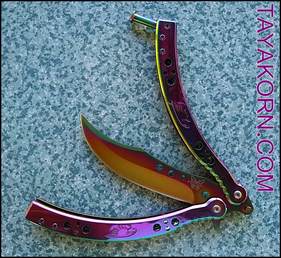 มีดควง อีเอสโก บาลิซอง ES GO Rainbow Balisong Knife TKBS-ES1
