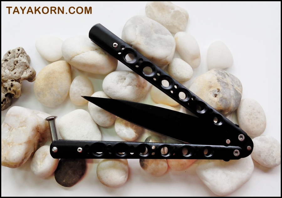 มีดควง บาลีซองลองแบล็คไอซ์แลนด์ Long Black Iceland Balisong knife
