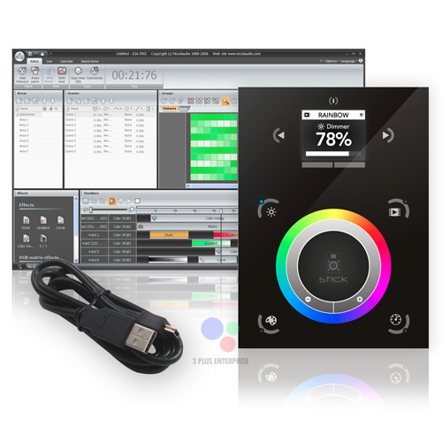 SUNLITE STICK-KE1 1024ch, USB / ETHERNET, 25 PAGES OF 8 SCENES