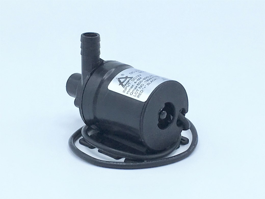 06-AW500-12VDC-A ปั๊มน้ำ DC12V รุ่น AW500 800 ลิตร/ชม. ส่งสูง 6 เมตร แบบเสียบสาย ( ปั๊มตู้ปลา ปั๊มดูดปุ๋ย )