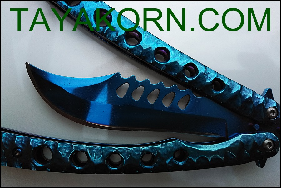 มีดควง ซีเอสโก บาลิซอง ZS GO BLUE Balisong Knife TKBS-ZS6