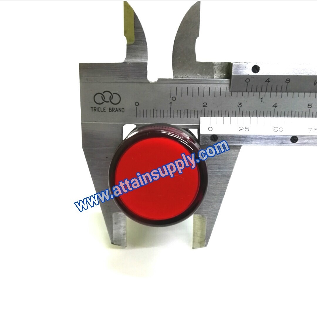 หลอดหน้าปัดหัวตัด22MM.-380V/สีแดง