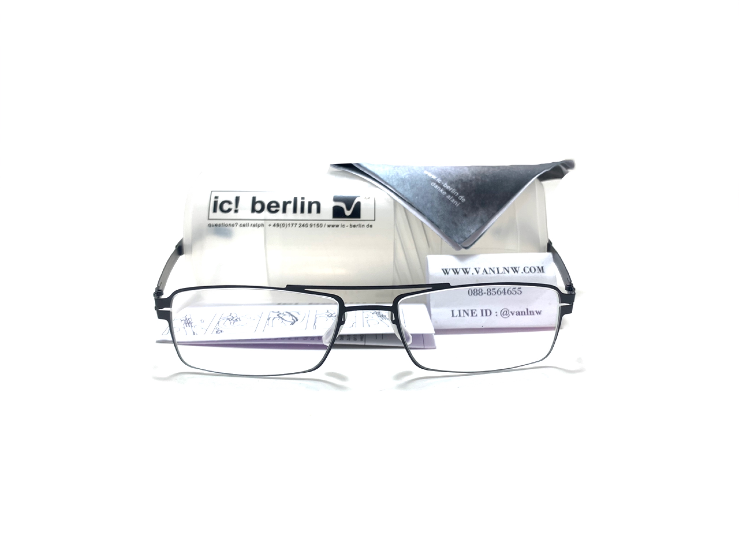 แว่นสายตา ic berlin model tom b. black 53-20 <ดำ>