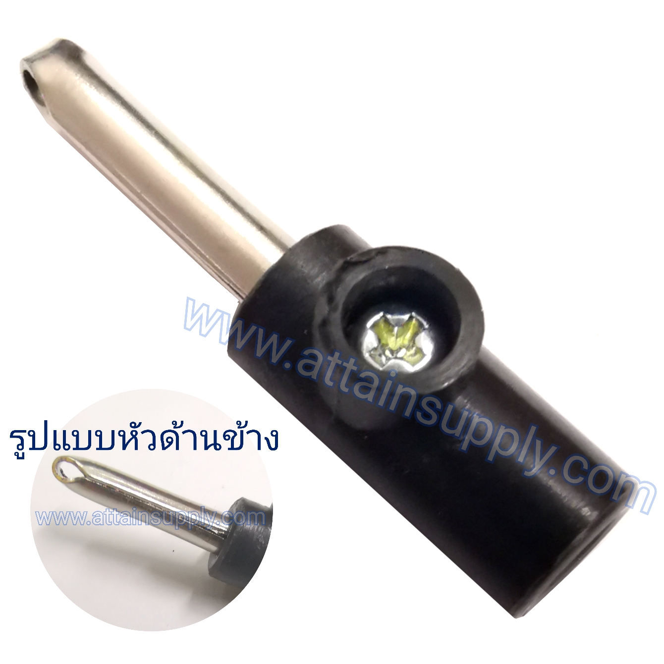 P.BANANA PLASTIC-KNOT/หัวทรงพับ-BLACK